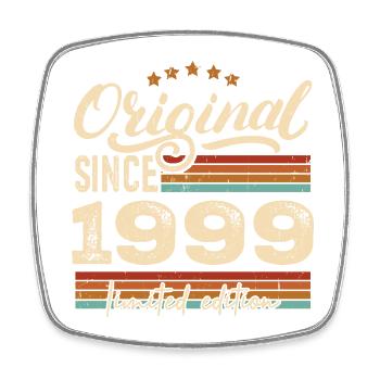 Original 1999 Vintage - 1999 Birthday Gift - Square fridge magnet - white - Front
