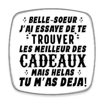 Femme Meilleur Belle-Soeur Super Cadeau Noël - Magnet carré - blanc - Devant
