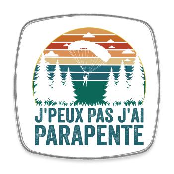 I Can't I Paraglider, Paraglider Gift - Square fridge magnet - white - Front
