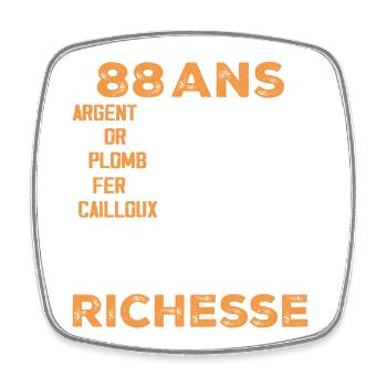 88 Years Old Funny Birthday Gift 88 Years Old Gift - Square fridge magnet - white - Front