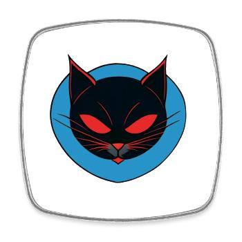 Logo des guerriers à moustaches - Magnet carré - blanc - Devant