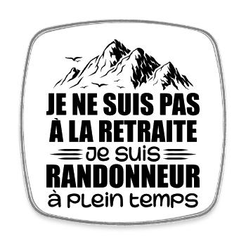 Hiking Gift Retreat Full-time hiker - Square fridge magnet - white - Front