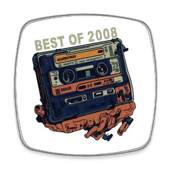 2008 vintage 2008 cassette - Vintage since 2008 - Square fridge magnet - white - Front