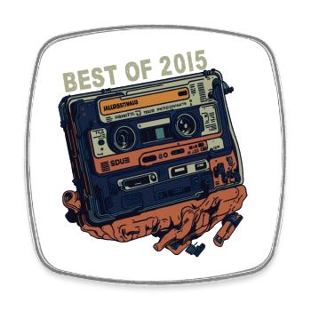 Cassette 2015 vintage 2015 - Vintage since 2015 - Square fridge magnet - white - Front