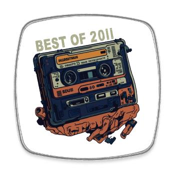 Cassette 2011 vintage 2011 - Vintage since 2011 - Square fridge magnet - white - Front