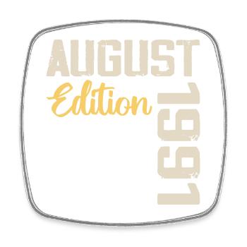 Jubiläum August 1991 - Limitierte Auflage August 1991 - Viereckiger Kühlschrankmagnet - Weiß - Vorne