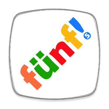 FÜNF 5 JAHRE 5. GEBURTSTAG - Viereckiger Kühlschrankmagnet - Weiß - Vorne
