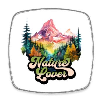 Nature Colorful Mountains Mountaineering Hiking Climbing - Square fridge magnet - white - Front