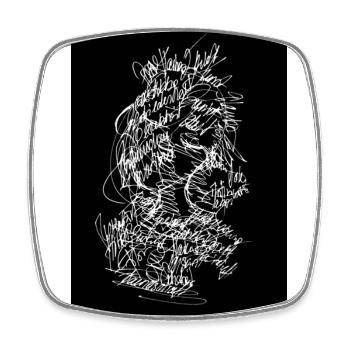 Collection ArtWrite Moé - Square fridge magnet - white - Front