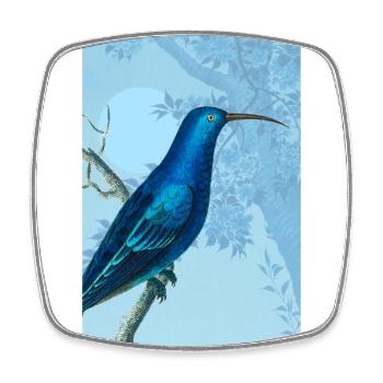 Oiseau bleu magique - Magnet carré - blanc - Devant