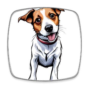 Jack Russell Terrier Hund süß - Viereckiger Kühlschrankmagnet - Weiß - Vorne