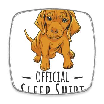 Magyar Vizla Offizielles Schlafshirt für Hundefans - Viereckiger Kühlschrankmagnet - Weiß - Vorne