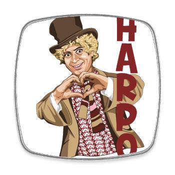 HARPO Ich liebe dich - Viereckiger Kühlschrankmagnet - Weiß - Vorne