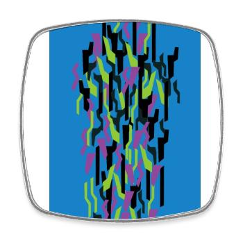 Camouflage Kunst - Viereckiger Kühlschrankmagnet - Weiß - Vorne
