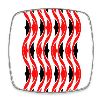 twisted - Square fridge magnet - white - Front