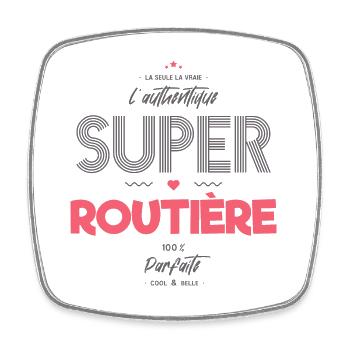 L authentique super routière - Magnet carré - blanc - Devant