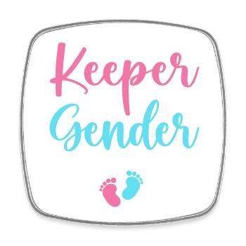 Gender Reveal Party - Keeper of the Gender Auntie - Magnet carré - blanc - Devant