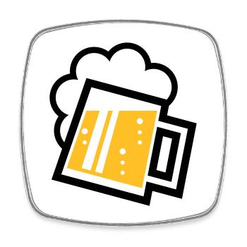 XBayric Original (2-color) - Square fridge magnet - white - Front
