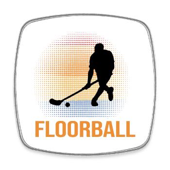 floorball floorballgott floorball joueur floorball joueur floorball - Magnet carré - blanc - Devant