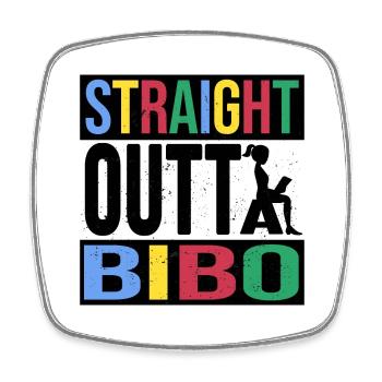 bibliotek lesen lesestunde buch fibel ebook bibo - Viereckiger Kühlschrankmagnet - Weiß - Vorne
