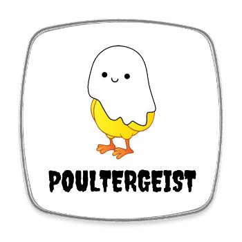 poultergeist - Magnet carré - blanc - Devant