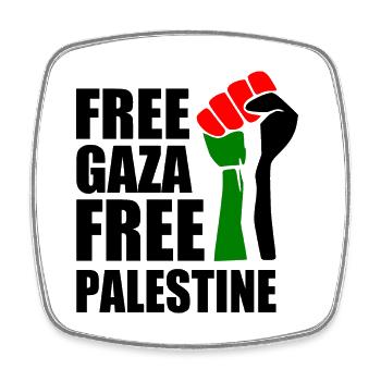 Free gaza Free palestine - Square fridge magnet - white - Front