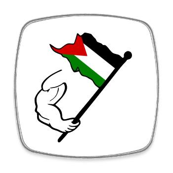 Free palestine - Magnet carré - blanc - Devant