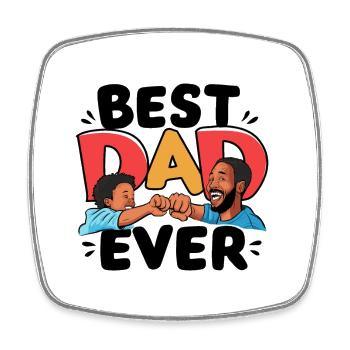 Best dad in the world for Father's Day or birthday - Square fridge magnet - white - Front