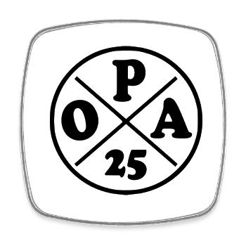 Opa 2025 - Viereckiger Kühlschrankmagnet - Weiß - Vorne