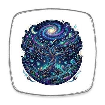 Arbre des Rêves du Cosmos - Magnet carré - blanc - Devant