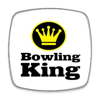 Bowling - Viereckiger Kühlschrankmagnet - Weiß - Vorne