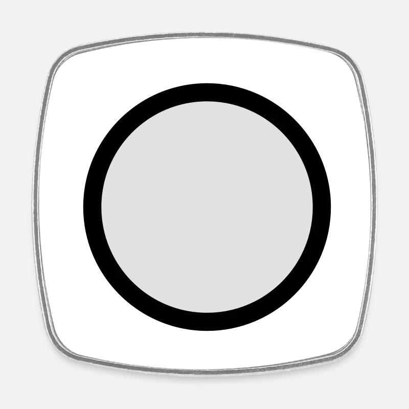 snowball circle - Square fridge magnet - white