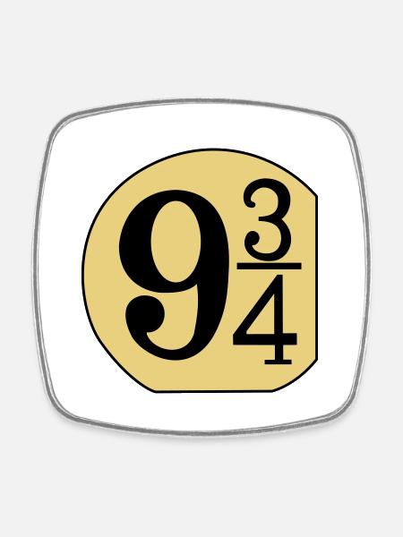 Shield 9 3/4 - Square fridge magnet - white