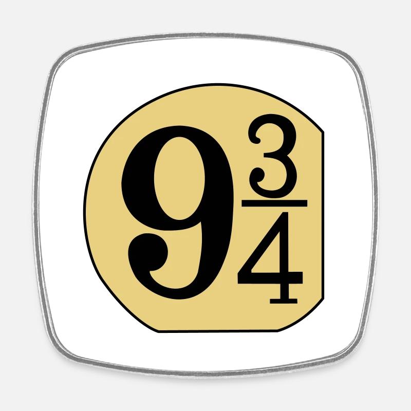 Shield 9 3/4 - Square fridge magnet - white