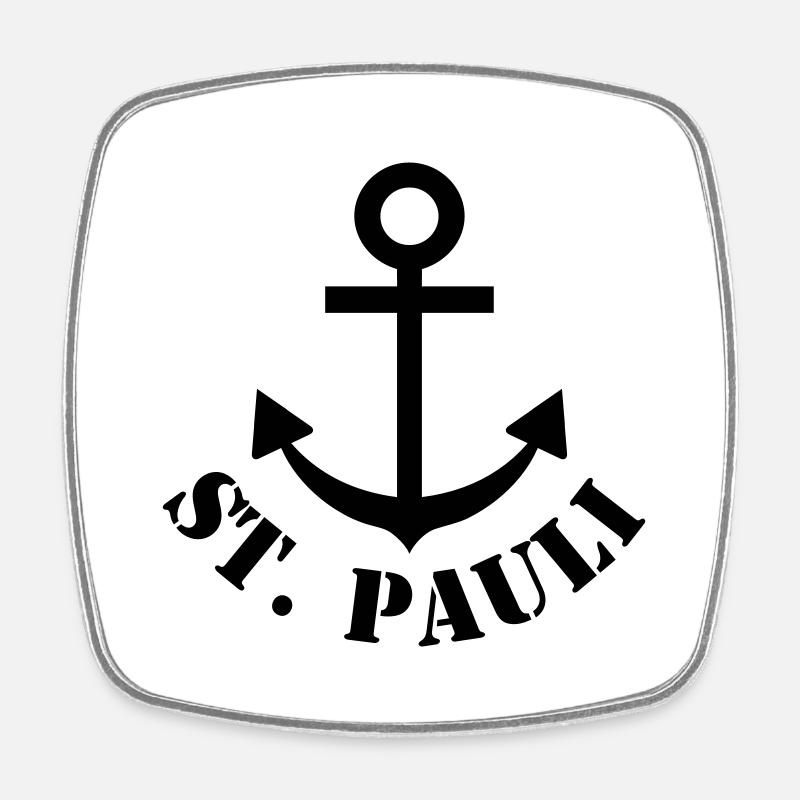 st. pauli - Square fridge magnet - white