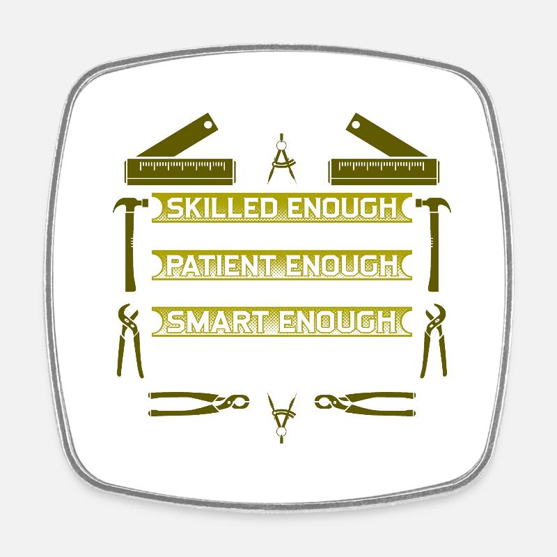 Engineering science funny gift - Square fridge magnet - white