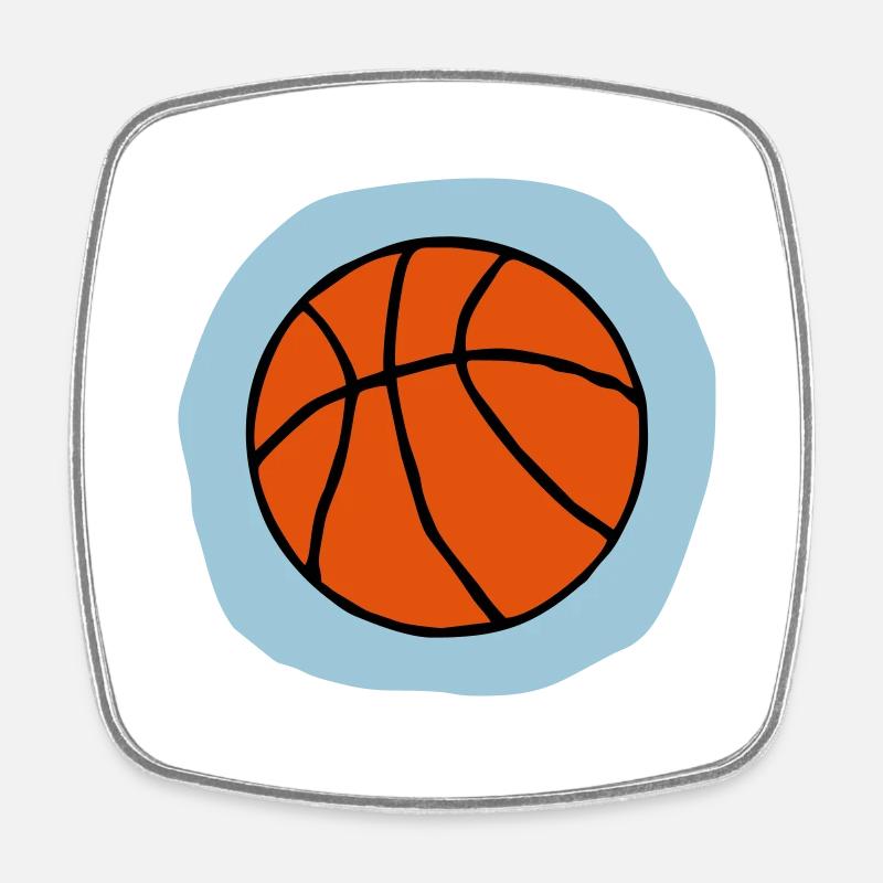 Cadeau de basket-ball - Magnet carré - blanc