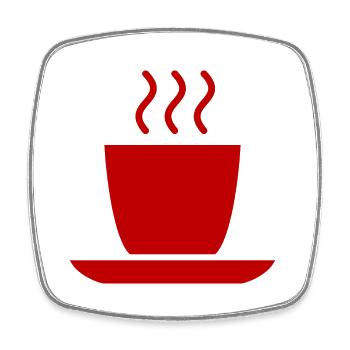 coffee cup beans cafe mug pot kaffee bohnen191 - Viereckiger Kühlschrankmagnet - Weiß - Vorne