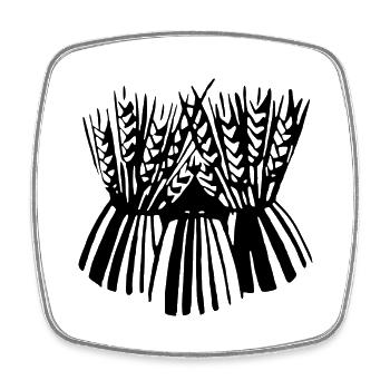 cereals corn cereal wheat wheat veggie gemuese v - Square fridge magnet - white - Front