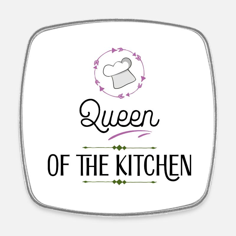 Kochen - Viereckiger Kühlschrankmagnet - Weiß