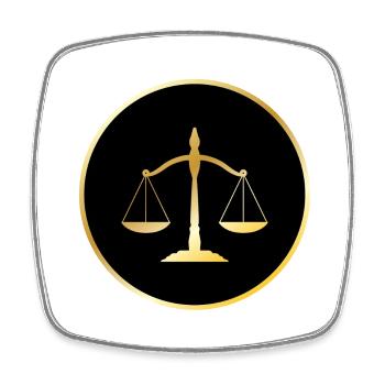 Lawyer Lawyer Judge Judge Law Justi - Square fridge magnet - white - Front