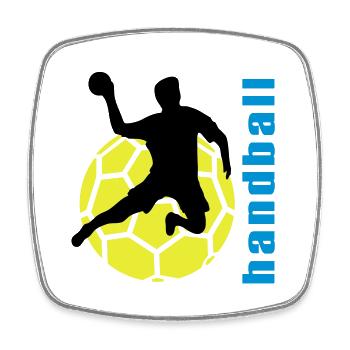 handball - Square fridge magnet - white - Front