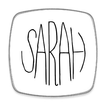 Cadeau de Sarah - Magnet carré - blanc - Devant