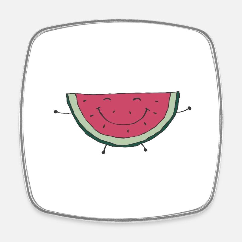 watermelon - Square fridge magnet - white