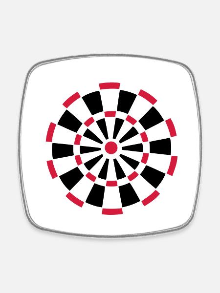 dartscheibe dart - Viereckiger Kühlschrankmagnet - Weiß