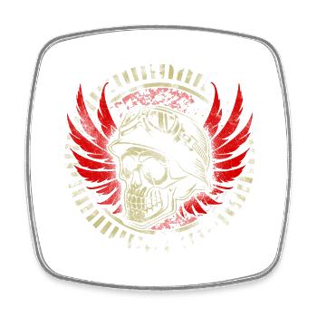 Reaper - Gamer Vintage Design Logo Only - Square fridge magnet - white - Front