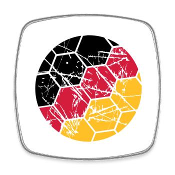 Germany Football German Fan Scratches Ball Cracks - Square fridge magnet - white - Front