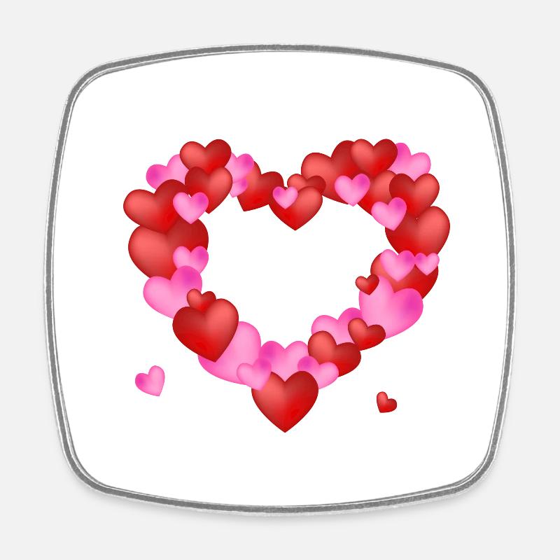 Heart from the heart - Square fridge magnet - white