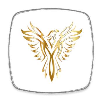 Phoenix Gold - Magnet carré - blanc - Devant
