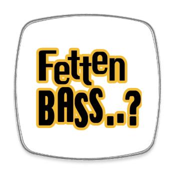 Fetten Bass..? - Viereckiger Kühlschrankmagnet - Weiß - Vorne